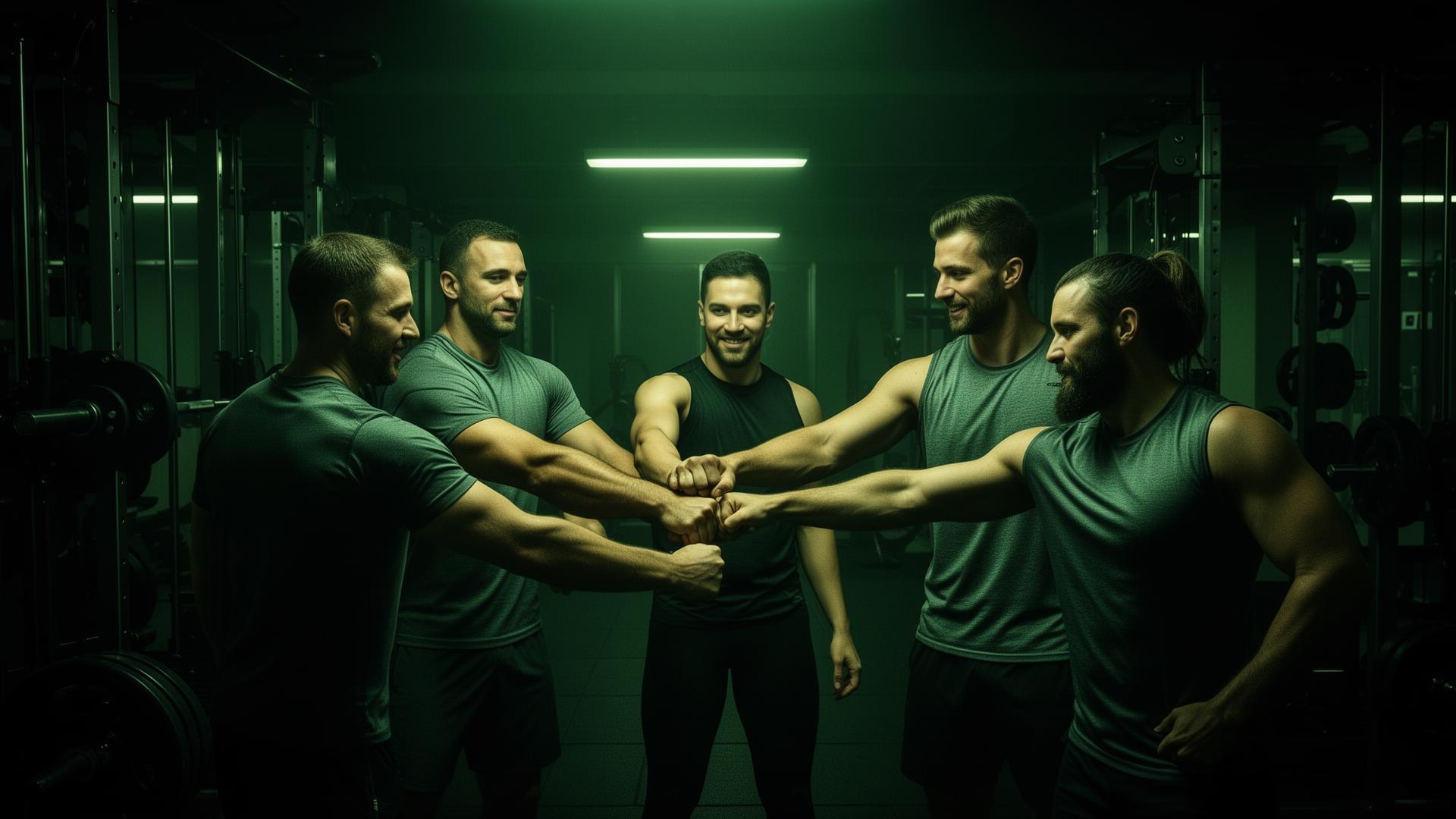 Training crew in the gym